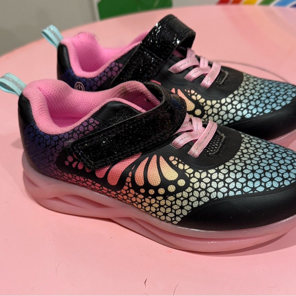 Athletic Works Kids' Black and Pink Sneakers